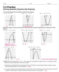 The worksheets on this page are designed to be solved using the factoring method (though you could use the formula method to solve the equations if you wish). Solving Quadratic Equations By Graphing Worksheet Answer Key Tessshebaylo