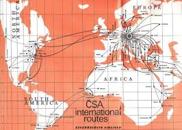 Csa Route Map Route Map Route Vintage Airlines