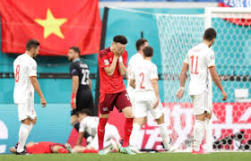 Quốc kỳ việt nam xuất hiện nhiều khu vực trên svđ saint petersburg trong trận đấu đối đấu giữa tây ban nha và thuỵ sĩ. Qkzsow5 0inzsm