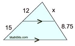 More classwork example 2 classwork example 1 definition example 2 classwork if a line is parallel to one side of a triangle and intersects the other two sides then it divides those sides proportonally. Side Splitter Theorem Practice Mathbitsnotebook Geo Ccss Math