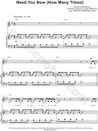 Plumb Need You Now How Many Times Sheet Music In Bb Major Transposable Download Print Sheet Music I Need You Now Clarinet Sheet Music