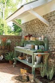 Senoia Georgia Idea House Tour Outdoor Sinks Potting Bench Potting Table