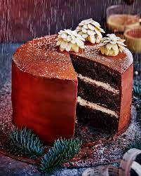 Chocolate Christmas Cake Recipe Delicious Magazine Recipe Chocolate Christmas Cake Christmas Baking Recipes Christmas Cake