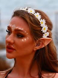 Zoestar Sunflower Hair Wreath Flower Crown Flower Headpiece for Women  (White) : Buy Online at Best Price in KSA