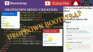 Dropdown In Bootstrap Responsive Dropdown Menu Avadh Tutor Tutor Menu Science And Technology