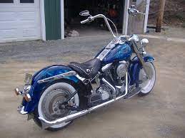 Heritage With Ape Hangers Harley Softail Harley Softail Deluxe Harley Davidson Bikes