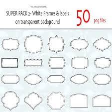Fancy Labeling Ideas 50 Classic White Digital Clipart Frames And By Valerianedigital 3 00 And Stuff Frame Clipart Digital Frame Clip Art
