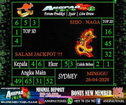 Syair Sydney Hari Minggu 26 April 2020 Rabu Sydney Minggu