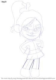 Learn How To Draw Vanellope Von Schweetz From Wreck It Ralph Wreck It Ralph Step By Step Drawin Disney Drawing Challenge Disney Character Drawings Drawings