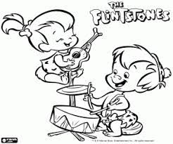 The babies pebbles and bambam; The Flintstones Coloring Pages Printable Games