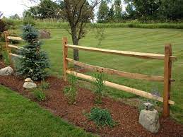 Split rail residential fences look great and can mark your property line. Recent Projects Di Stefano Landscaping