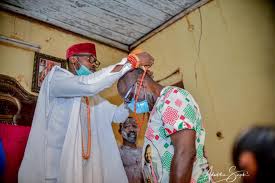 Today, my deputy and I received more royal blessings and honours as we were  hosted by the traditional ruler of Emu Kingdom in Esan South-East Local  Government Area of Edo State, His