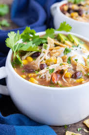 For a soupier chicken taco soup, you can add a tetrapak of chicken broth on the day of cooking. Easy Slow Cooker Chicken Tortilla Soup Evolving Table
