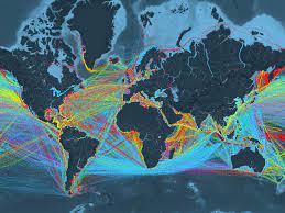 World Trade Map Interactive Kiln Interactive Map Of Global Shipping