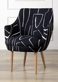 Oak wood and metal.kitchen chairs that turn into stepsister. Kelly Wearstler Sonara Arm Chair Tapered Oak Legs And Upholstered In Kelly S Graffito Fabric Muebles Reparacion De Muebles Muebles Decapados