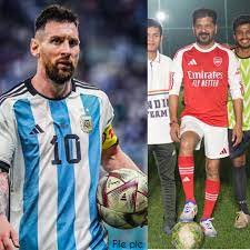 S K - Telangana CM Revanth Reddy is practicing football as he gets ready  for Messi's visit to Hyderabad on December 13. | Facebook