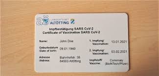 Zahlreiche apotheken stellen ab montag (14. Landkreis In Bayern Gibt Digitale Impfkarten Aus