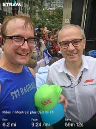 Casually met the CEO OF FORMULA 1 this morning! Stefano Domenicali was cool  enough to autograph my Sprints Running is DOPE hat and tell me how cool my  hat was!, All of this because I got up this ...