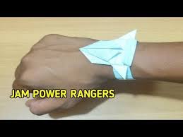 Origami Cara Membuat Jam Power Rangers Dari Kertas Youtube Di 2020 Origami Power Rangers Kertas