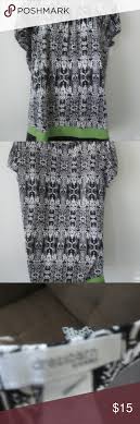 Dressbarn Womans Top Dressbarn Womans Top Black And White With Lime Green Trim Size 3x Dress Barn Tops Crop Tops My Posh Picks In 2019