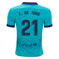Nike frenkie de jong netherlands home jersey euro 2021 the netherlands stadium home jersey channels team pride on highly breathable fabric to help keep you cool and dry on the field or in the stands. Nike Frenkie De Jong Barcelona Third Jersey 19 20 2xl Soccer Shirts Jersey Custom Soccer