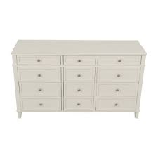 Pottery barn ivory white valerie floral matelasse king size duvet cover ec. 50 Off Pottery Barn Pottery Barn Clara 12 Drawer Wide Dresser Storage