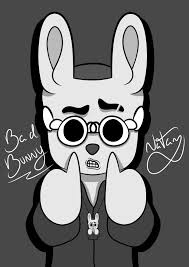 Bad Bunny Clipart Black And White Pin On My Love
