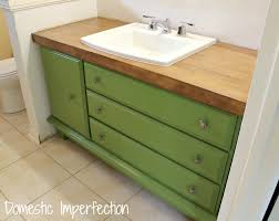 How to turn a dresser into a bathroom vanity. How To Turn A Dresser Into A Bathroom Vanity Domestic Imperfection