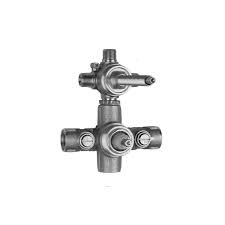 It maintains the desired output temperature of the mixed water supplied at a constant set value compensating for both temperature. Jaclo J Th34 688 Thermostatic Valve With Built Build Com