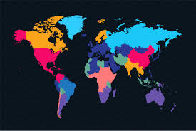 World Map Info Graphic Neon Color Neon Color Colorful Wallpaper Hippie Art