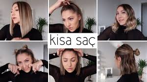 Evde Cok Kolay Kisa Sac Modelleri Youtube