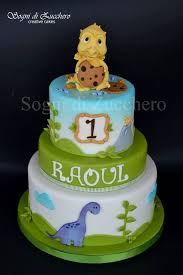 Attractive 1st Birthday Cake For 1 Year Old Boy Sogni Di Zucchero Letizia Bruno Dino Cake