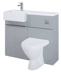 We stock toilet & sink units, wall hung vanity units and more! Linear Compact 100cm 2 Door Combination Vanity Unit Lh Light Grey N C Tiles And Bathrooms