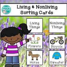 living and nonliving sorting cards recording sheet