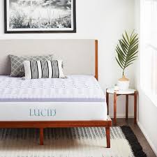 Lucid 2 In Full Memory Foam Mattress Topper Hdlu20ff30zt The Home Depot In 2021 Foam Mattress Topper Memory Foam Topper Memory Foam Mattress Topper