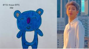 Even though the fans love and support bts and bt21, rm's koya has been . How I Doodle Bt21 Character Koya Rm From Bts Youtube