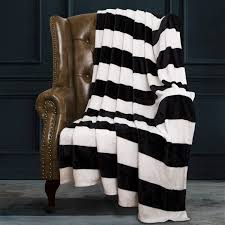Shop for decorative throw blankets | white in decor at walmart and save. Amazon Com Ntbay Flannel Throw Blanket Super Soft With Black And White Stripe 51 X 68 Home Kitchen