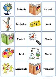 .lernens im fach englisch / introduction to english. Spiele Im Deutschunterricht Memory Die Schulfacher Deutsch Unterricht Deutsch Lernen Kinder Deutsche Sprache