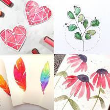Make a beautiful watercolor flower painting in 30 minutes! 14 Easy Watercolor Painting Ideas To Inspire You Clementine Creative