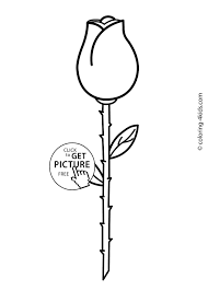 Free printable flower coloring pages are a fun way for kids of all ages to develop creativity, focus, motor skills and color recognition. Rose Bud Flower Coloring Pages For Kids Printable Free Printable Flower Coloring Pages Rose Coloring Pages Coloring Pages For Kids