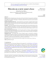 You might be more familiar with names like bitcoin, and ethereum. Https Www Emerald Com Insight Content Doi 10 1108 Medar 11 2017 0241 Full Pdf Title Bitcoin As A New Asset Class