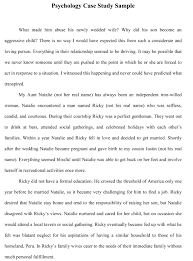 Interviews were conducted face to face, and then transcribed. Psychology Case Study Apa Format Example