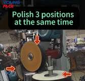 Improve your polishing efficiency with our 3-station cookware polishing machine., Designed for round cookware, this machine allows:, ✔ Simultaneous polishing of multiple positions, ✔ Higher output ...