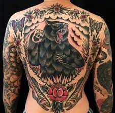 Ticopolotatuado Traditional Back Tattoo American Traditional Tattoo Traditional Bear Tattoo