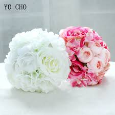 They're lush and gorgeous, and a perfect option for almost any wedding style—from romantic to formal, whimsical, modern, and even rustic. Yo Cho Wedding Bouquet Silk Pink Roses Hydrangea Peony Flower Artificial Wedding Bouquet For Bridesmaid Bridal Marriage Supplies Wedding Bouquets Aliexpress