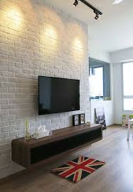 You can choose from concrete screws, sleeve anchors or toggle bolts for hollow bricks, all mark the location on the wall where you want to install the mount for the flat screen tv. White Brick Wall Living Room Tv Novocom Top