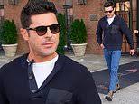 Zac Efron looks casual but cozy as he steps out in New York City in a form  fitting sweater and jeans