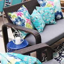 New cushions add color and comfort. The No Sew Way To Reupholster Outdoor Cushions Blue I Style