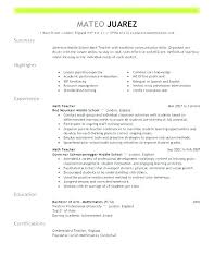 Resume Of A Teacher Sample Teaching Resume Teacher Resume Example ...