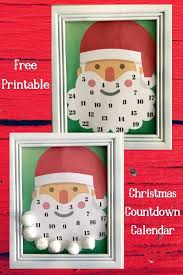 Free Printable Santa Countdown Calendar Santa Countdown Calendar Santa Countdown Christmas Countdown Calendar